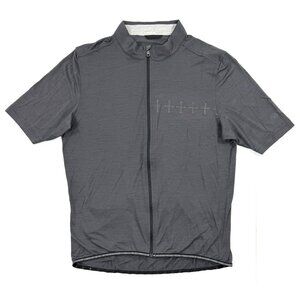 Ashmei Merino Carbon Jersey Mens Sz 2XL Gray Full Zip Short Sleeve Cycling Bike